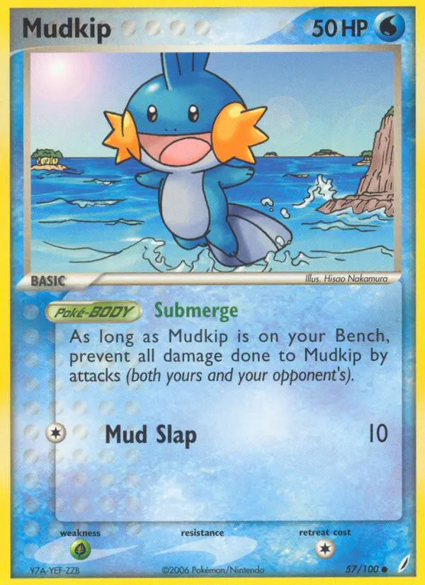 Mudkip Common Pokemon card #57 from Crystal Guardians
