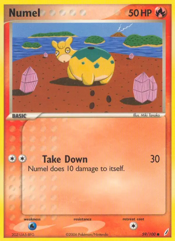 Numel Common Pokemon card #59 from Crystal Guardians
