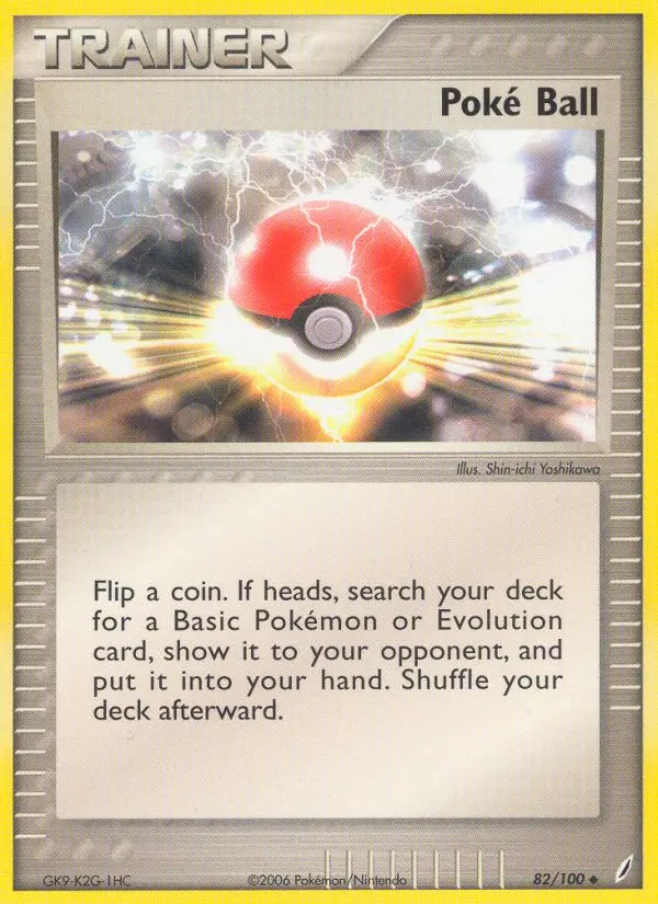 Poké Ball Uncommon Pokemon card #82 from Crystal Guardians
