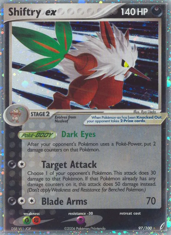 Shiftry ex Rare Pokemon card #97 from Crystal Guardians