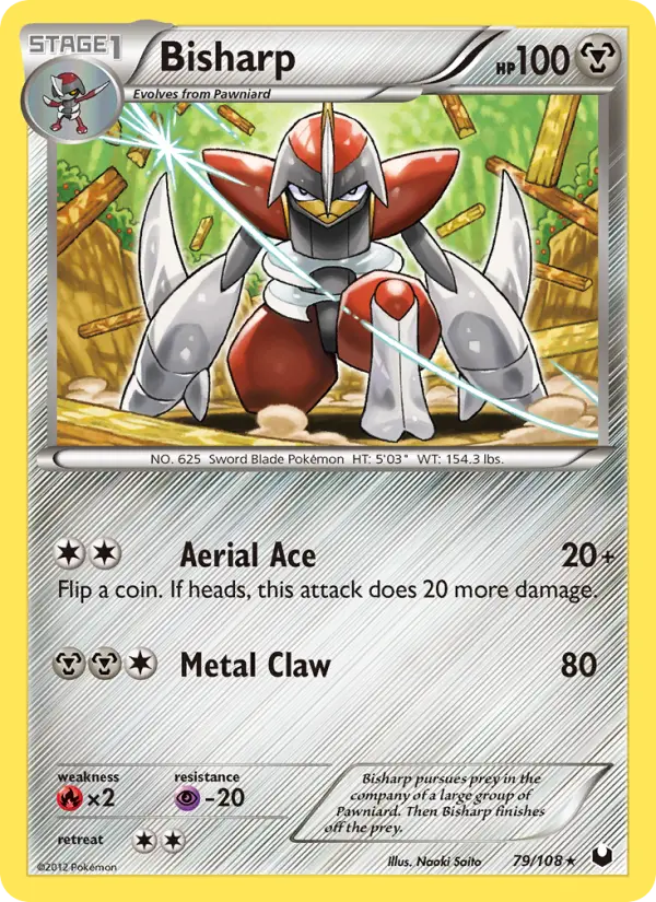 Bisharp Rare Pokemon card #79 from Dark Explorers