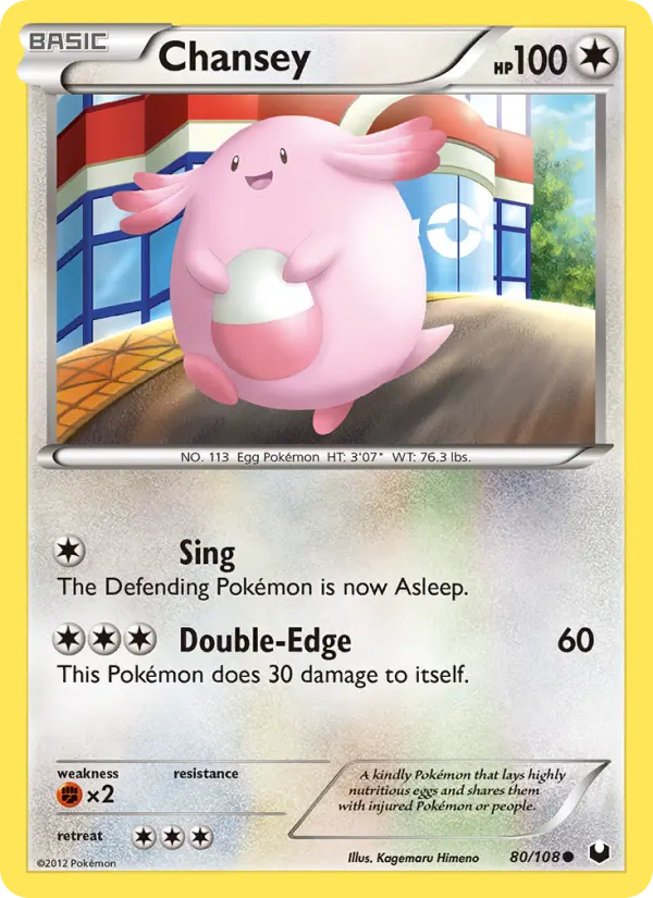 Chansey Common Pokemon card #80 from Dark Explorers