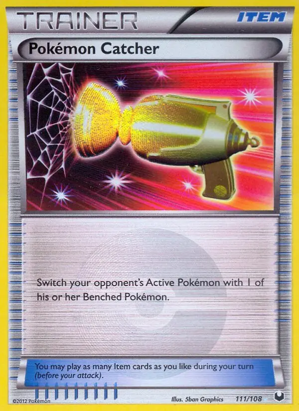 Pokémon Catcher Secret Rare Pokemon card #111 from Dark Explorers