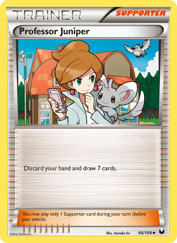 Professor Juniper Uncommon Pokemon card #98 from Dark Explorers