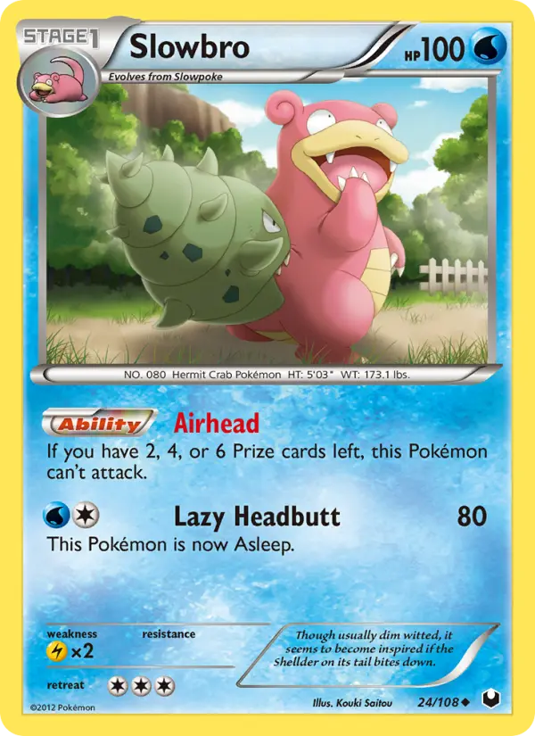 Slowbro Uncommon Pokemon card #24 from Dark Explorers