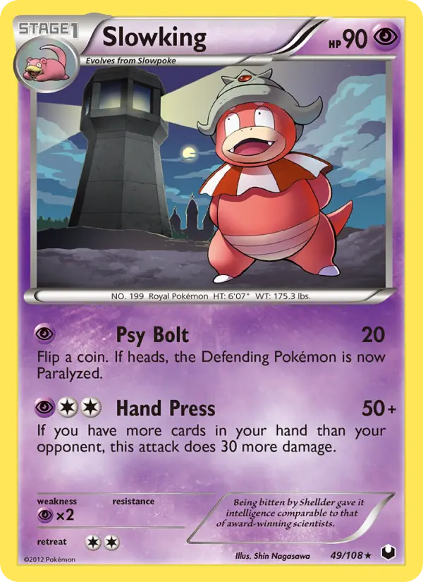 Slowking Rare Pokemon card #49 from Dark Explorers