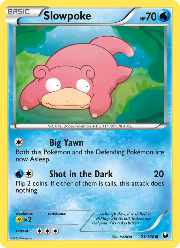 Slowpoke Common Pokemon card #23 from Dark Explorers