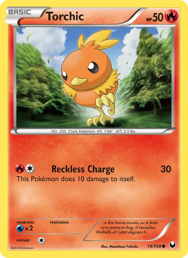 Torchic Common Pokemon card #14 from Dark Explorers