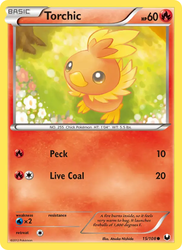 Torchic Common Pokemon card #15 from Dark Explorers