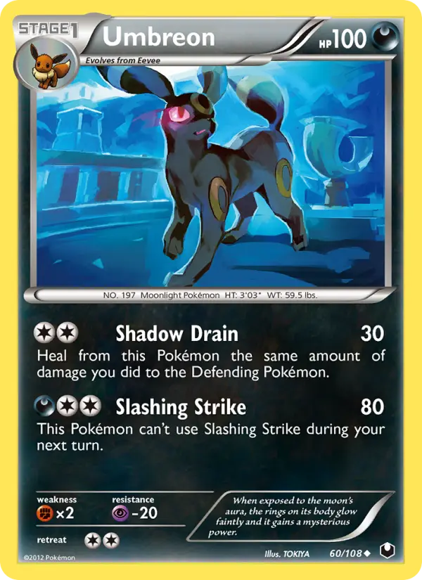 Umbreon Uncommon Pokemon card #60 from Dark Explorers