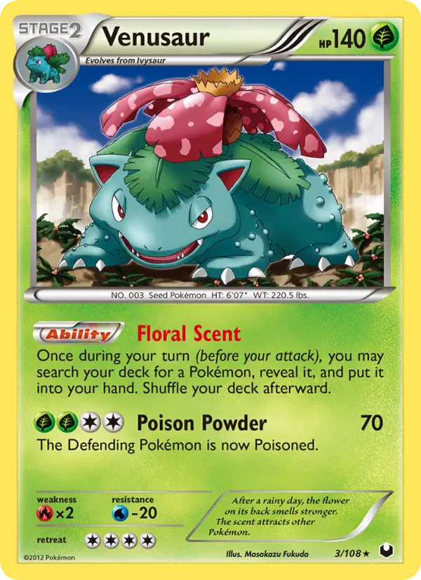Venusaur Rare Pokemon card #3 from Dark Explorers