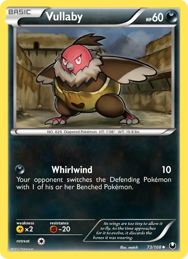 Vullaby Uncommon Pokemon card #73 from Dark Explorers