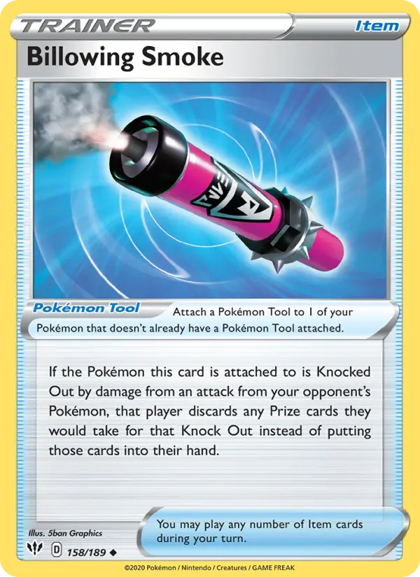Billowing Smoke Uncommon Pokemon card #158 from Darkness Ablaze