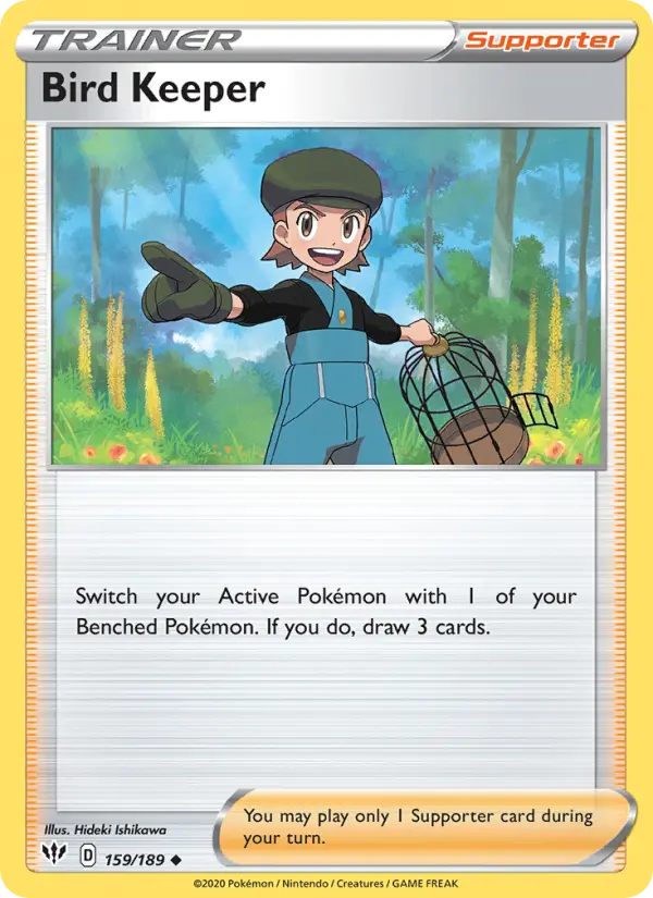 Bird Keeper Uncommon Pokemon card #159 from Darkness Ablaze
