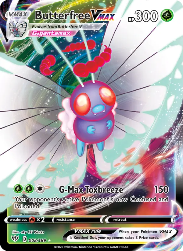 Butterfree VMAX Holo Rare VMAX Pokemon card #2 from Darkness Ablaze