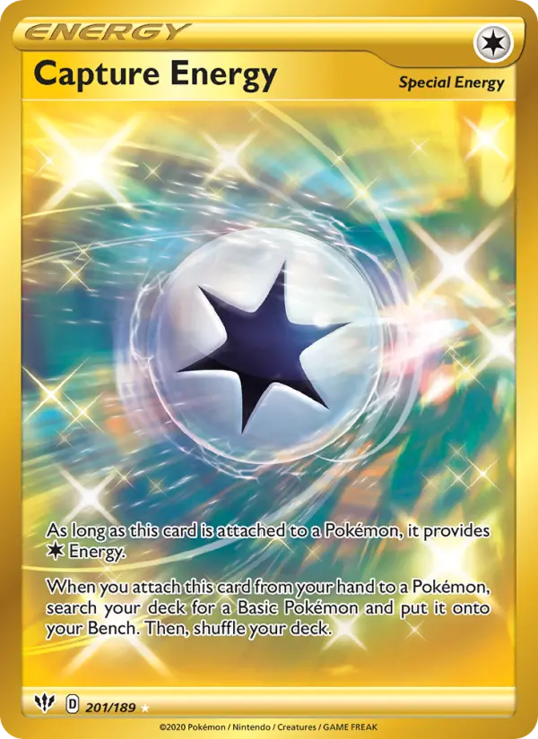 Capture Energy Secret Rare Pokemon card #201 from Darkness Ablaze