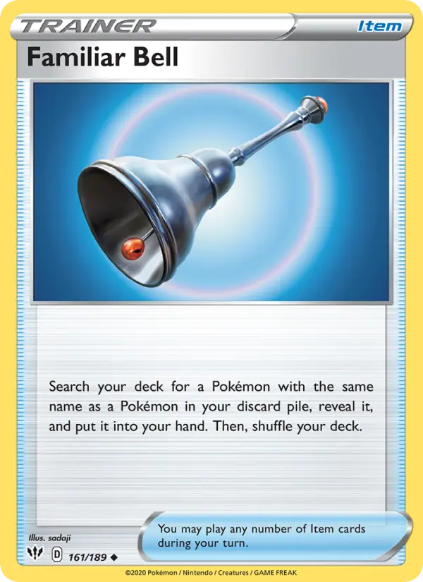 Familiar Bell Uncommon Pokemon card #161 from Darkness Ablaze