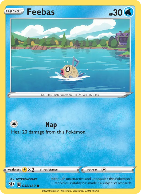 Feebas Common Pokemon card #38 from Darkness Ablaze