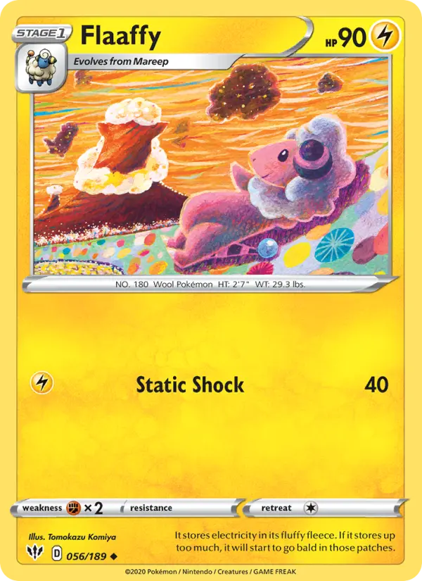 Flaaffy Uncommon Pokemon card #56 from Darkness Ablaze