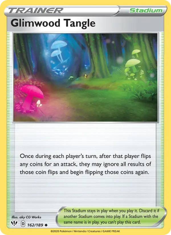 Glimwood Tangle Uncommon Pokemon card #162 from Darkness Ablaze