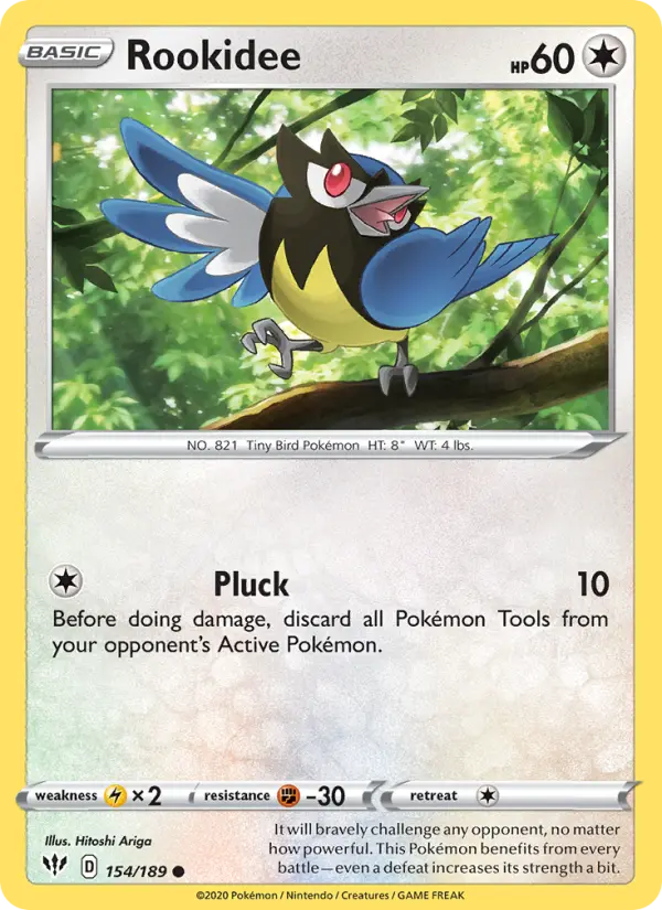 Rookidee Common Pokemon card #154 from Darkness Ablaze