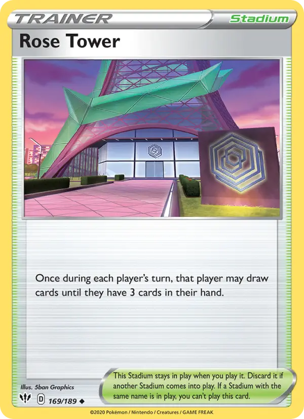 Rose Tower Uncommon Pokemon card #169 from Darkness Ablaze