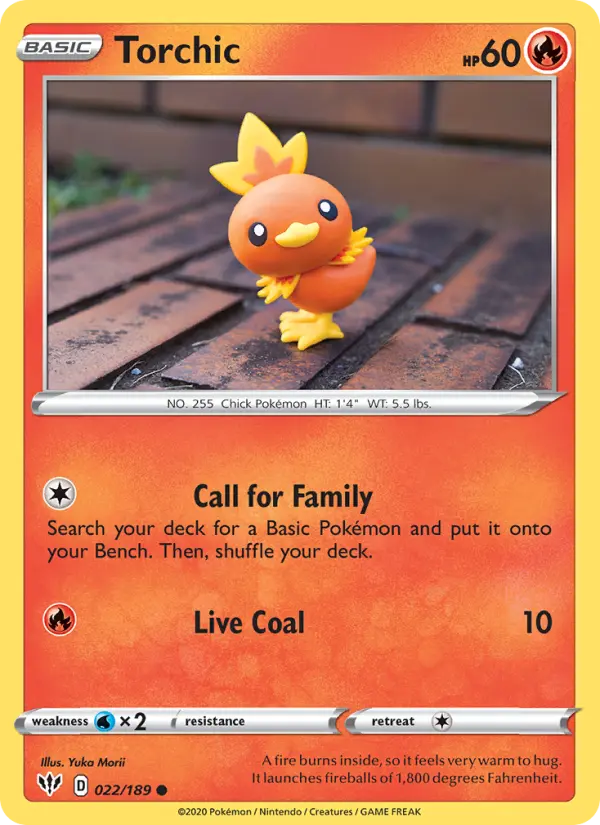 Torchic Common Pokemon card #22 from Darkness Ablaze