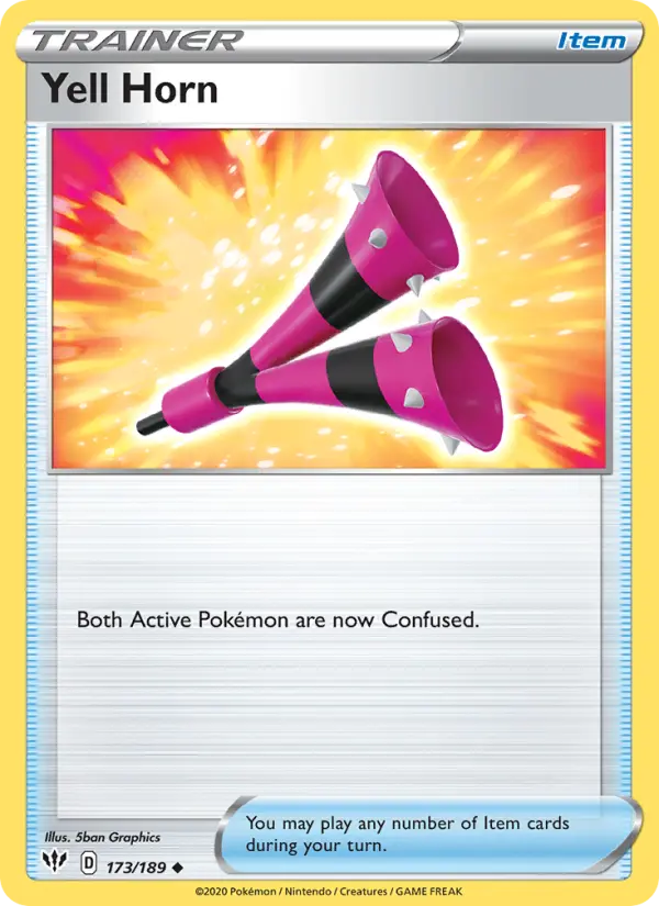 Yell Horn Uncommon Pokemon card #173 from Darkness Ablaze