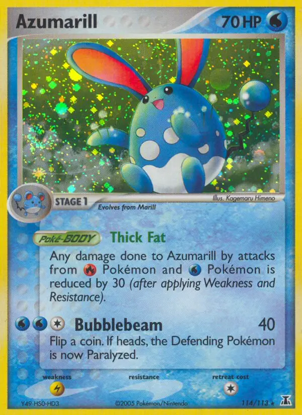 Azumarill Rare Pokemon card #114 from Delta Species
