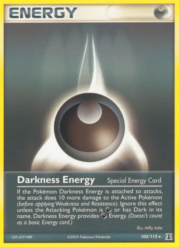 Darkness Energy Rare Pokemon card #103 from Delta Species