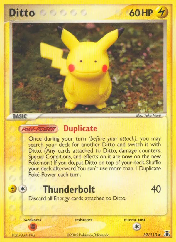 Ditto Uncommon Pokemon card #39 from Delta Species