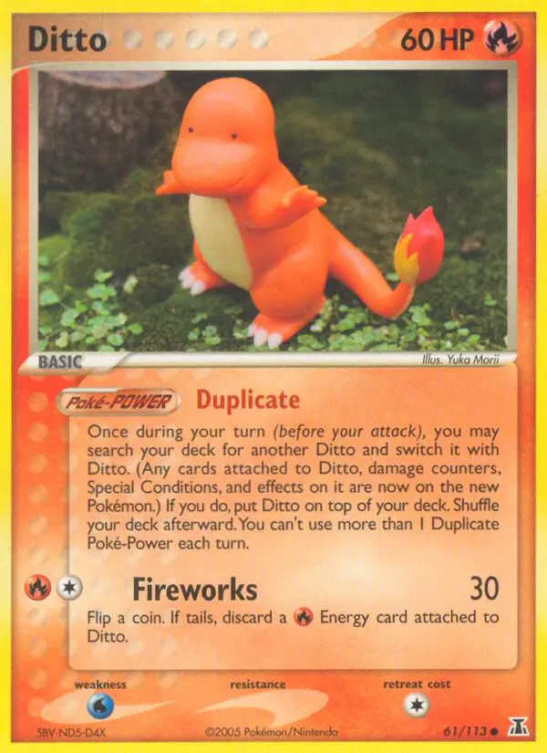 Ditto Common Pokemon card #61 from Delta Species