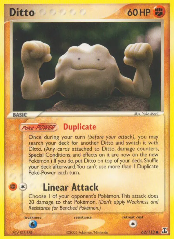 Ditto Common Pokemon card #62 from Delta Species