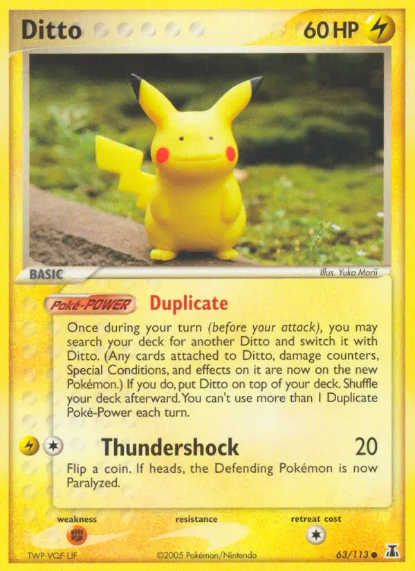 Ditto Common Pokemon card #63 from Delta Species
