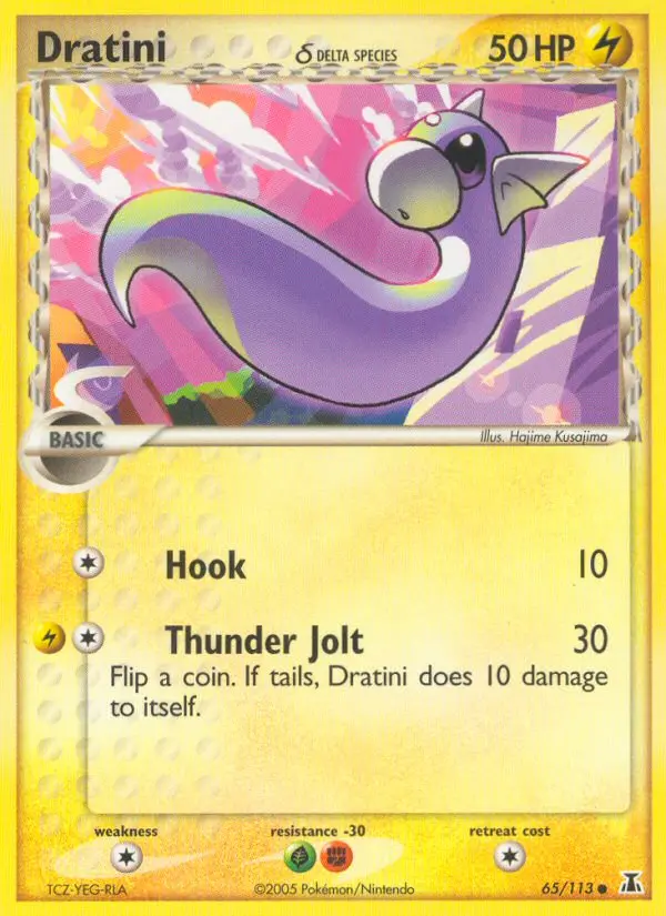 Dratini δ Common Pokemon card #65 from Delta Species