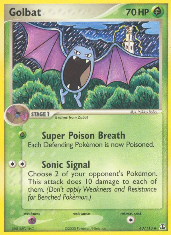 Golbat Uncommon Pokemon card #43 from Delta Species