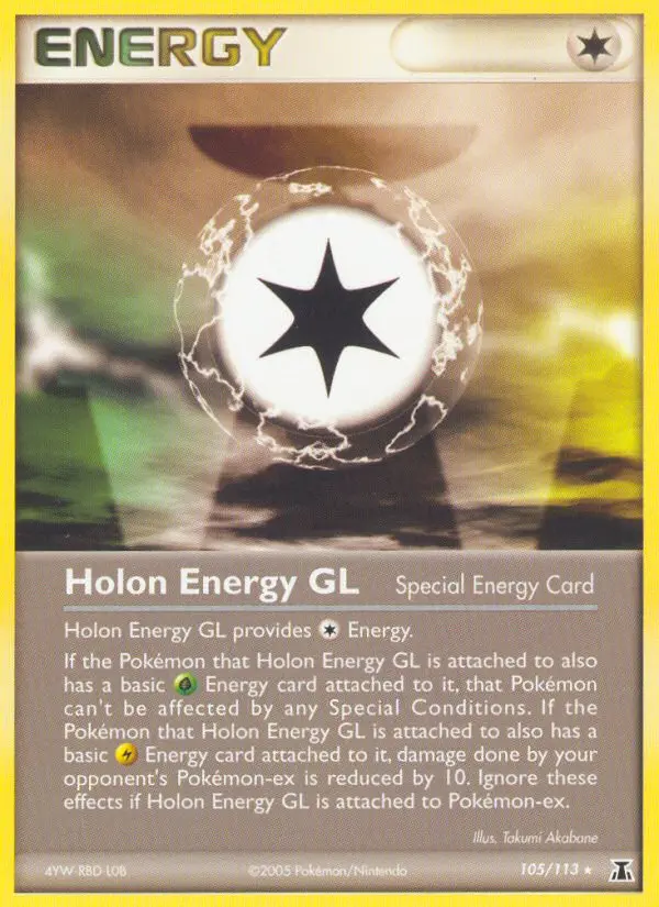 Holon Energy GL Rare Pokemon card #105 from Delta Species