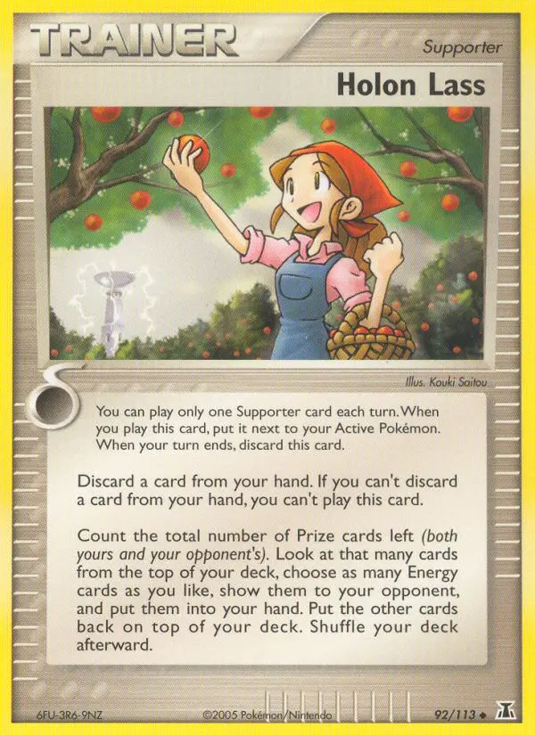Holon Lass Uncommon Pokemon card #92 from Delta Species