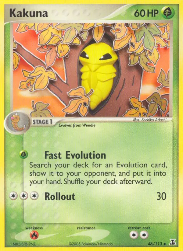 Kakuna Uncommon Pokemon card #46 from Delta Species