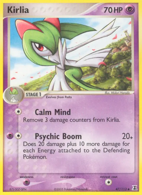 Kirlia Uncommon Pokemon card #47 from Delta Species