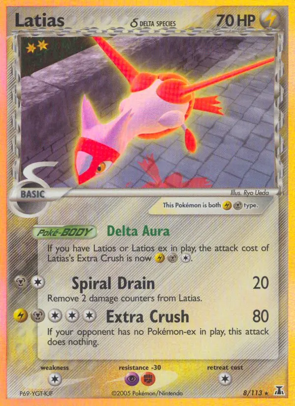 Latias δ Rare Pokemon card #8 from Delta Species