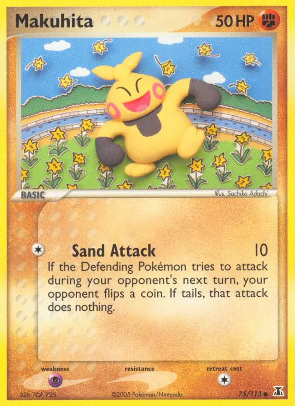 Makuhita Common Pokemon card #75 from Delta Species