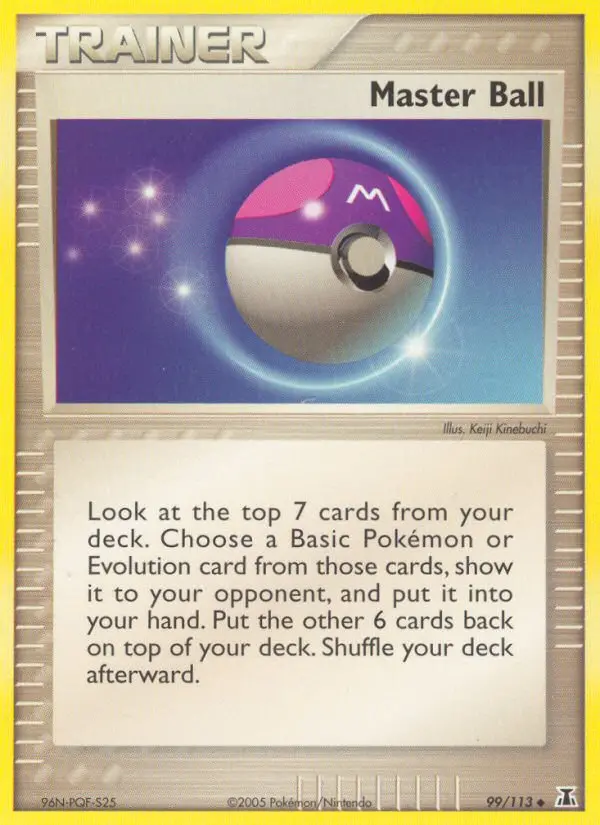 Master Ball Uncommon Pokemon card #99 from Delta Species
