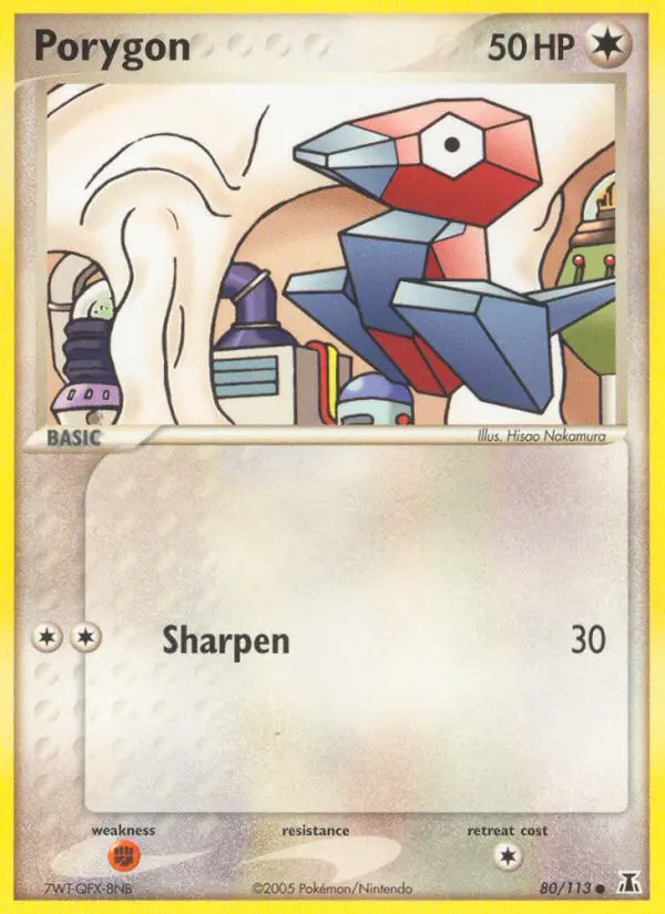 Porygon Common Pokemon card #80 from Delta Species