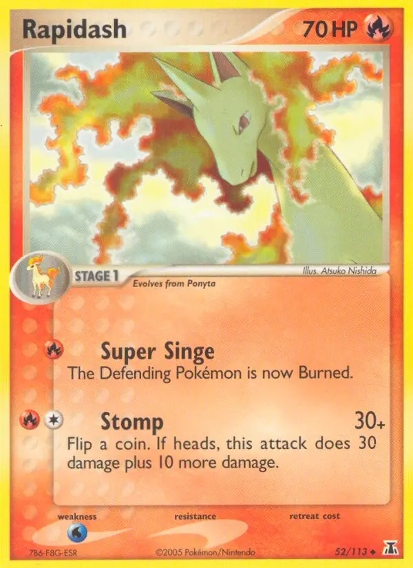 Rapidash Uncommon Pokemon card #52 from Delta Species
