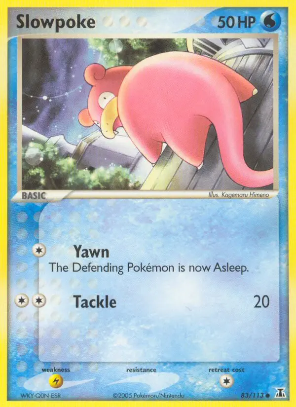 Slowpoke Common Pokemon card #83 from Delta Species