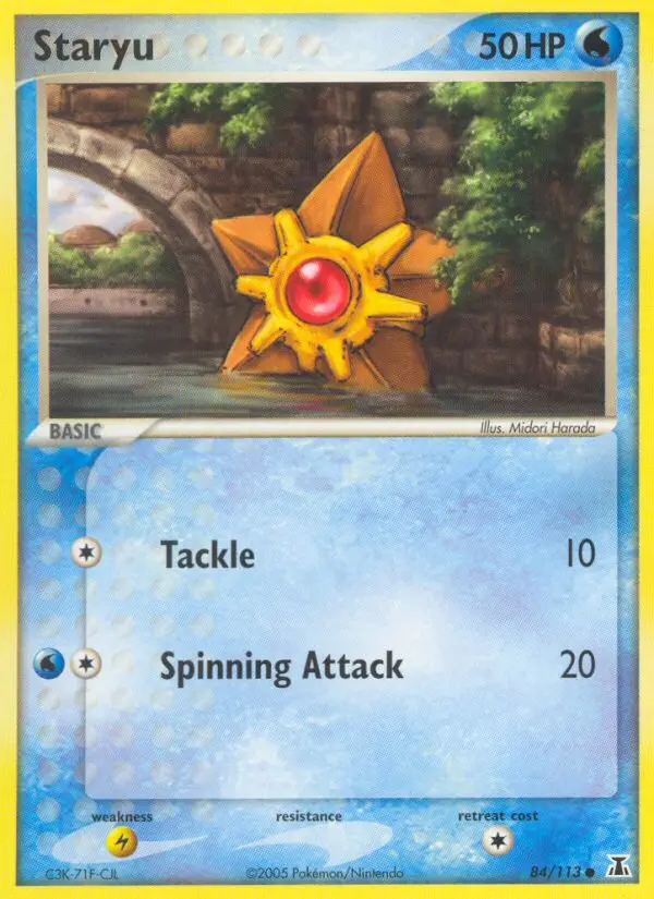 Staryu Common Pokemon card #84 from Delta Species