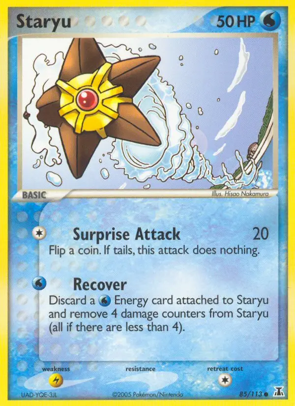 Staryu Common Pokemon card #85 from Delta Species