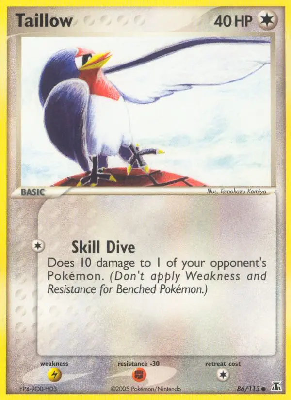 Taillow Common Pokemon card #86 from Delta Species