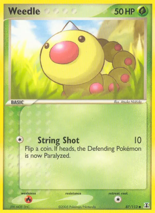 Weedle Common Pokemon card #87 from Delta Species